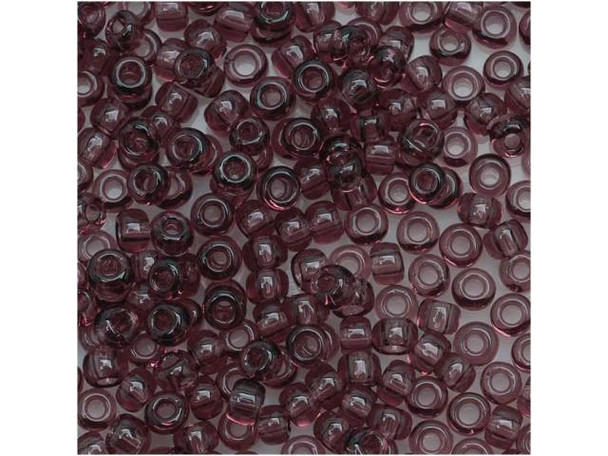 TOHO Glass Seed Bead, Size 8, 3mm, Transparent Med Amethyst (Tube)