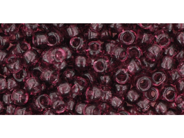 TOHO Glass Seed Bead, Size 8, 3mm, Transparent Med Amethyst (Tube)