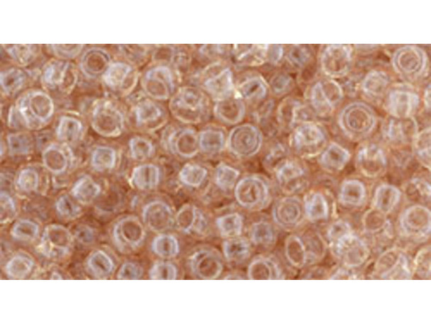 TOHO Glass Seed Bead, Size 8, 3mm, Transparent Lt Rosaline (Tube)