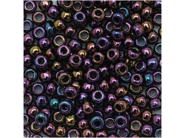 TOHO Glass Seed Bead, Size 8, 3mm, Metallic Iris - Purple (Tube)