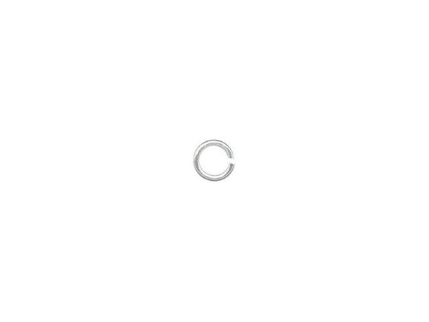 Silver Plated Jump Ring, Round, 3mm (Pack)