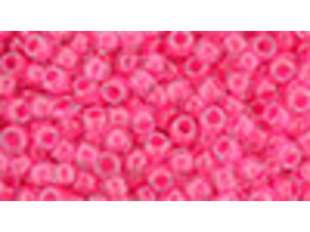 TOHO Glass Seed Bead, Size 8, 3mm, Luminous Neon Pink (Tube) TOHO Glass Seed Bead, Size 8, 3mm, Luminous Neon Pink (Tube)