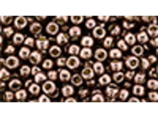 TOHO Glass Seed Bead, Size 8, 3mm, PermaFinish - Galvanized Mauve (Tube)