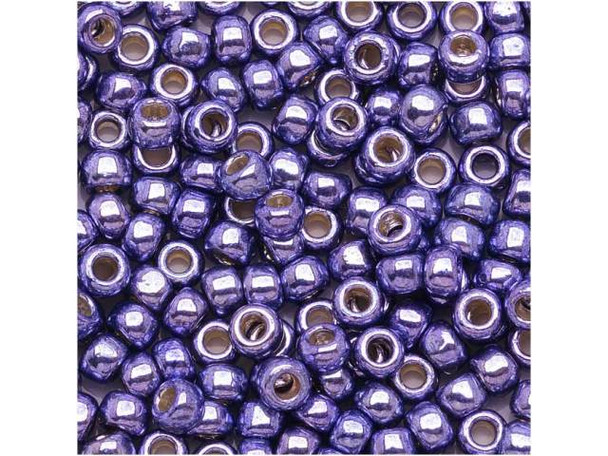 TOHO Glass Seed Bead, Size 8, 3mm, PermaFinish - Metallic Polaris (Tube)
