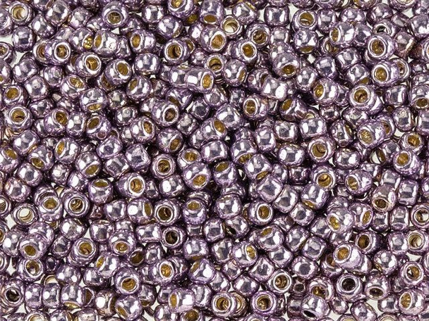 TOHO Glass Seed Bead, Size 8, 3mm, Permafinish - Galvanized Pale Lilac (Tube)