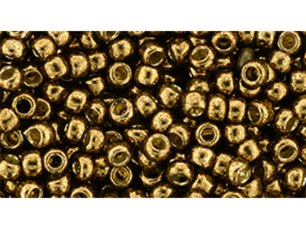 TOHO Glass Seed Bead, Size 8, 3mm, Permafinish - Galvanized Medal Bronze (Tube)