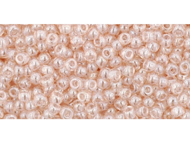 TOHO Glass Seed Bead, Size 11, 2.1mm, Transparent-Lustered Rosaline (Tube)