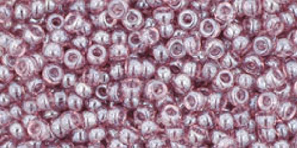 TOHO Glass Seed Bead, Size 11, 2.1mm, Transparent-Lustered Lt Amethyst (tube)