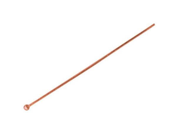 Copper Plated Ball End Head Pin, Thin, 1.5" (100 Pieces)