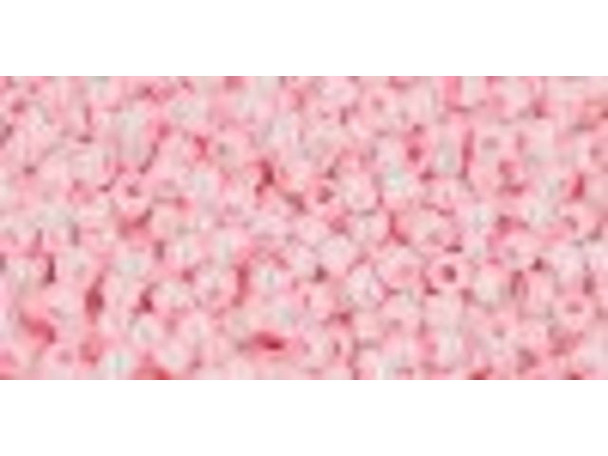 TOHO Glass Seed Bead, Size 11, 2.1mm, Opaque-Lustered Baby Pink (Tube)