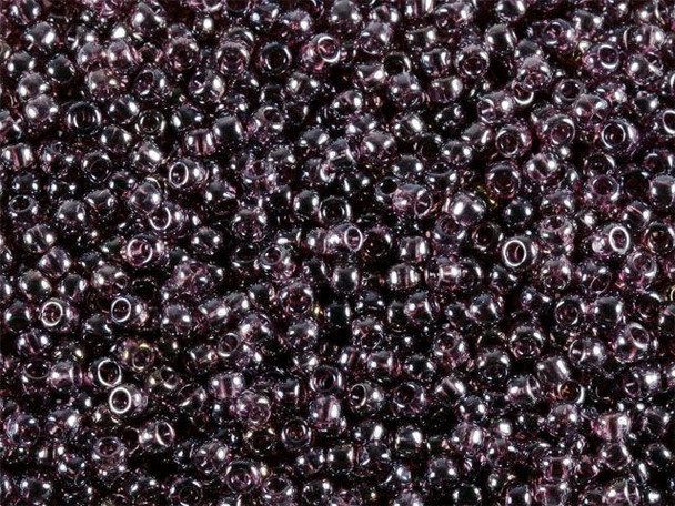 TOHO Glass Seed Bead, Size 11, 2.1mm, Transparent-Lustered Med Amethyst (Tube)