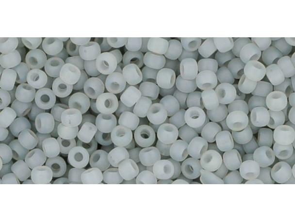 TOHO Glass Seed Bead, Size 11, 2.1mm, Ceylon Frosted Smoke (Tube)