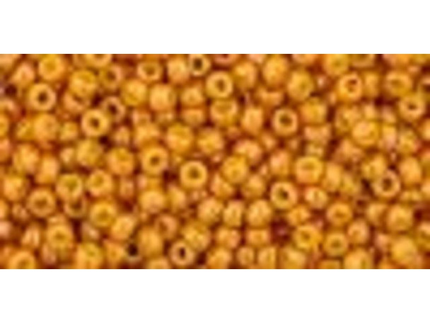 TOHO Glass Seed Bead, Size 11, 2.1mm, Opaque-Lustered Tuscan Orange (Tube)