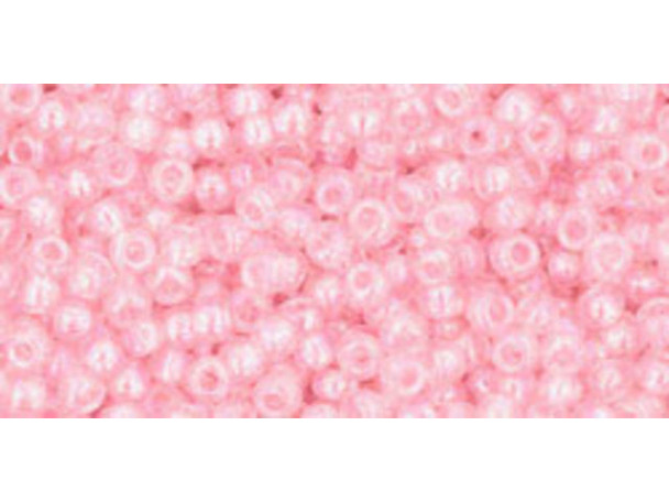 TOHO Glass Seed Bead, Size 11, 2.1mm, Dyed-Rainbow Ballerina Pink (Tube)