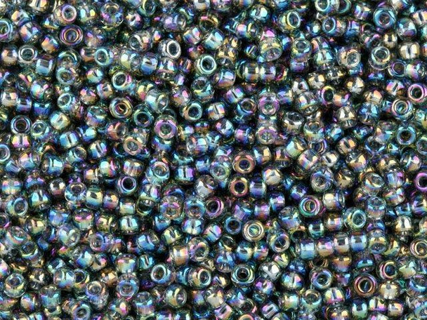 TOHO Glass Seed Bead, Size 11, 2.1mm, Transparent-Rainbow Gray (Tube)