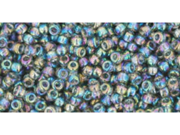 TOHO Glass Seed Bead, Size 11, 2.1mm, Transparent-Rainbow Gray (Tube)