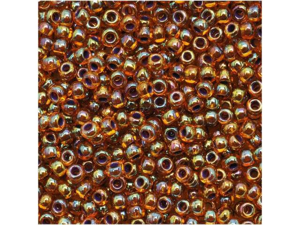 TOHO Glass Seed Bead, Size 11, 2.1mm, Inside-Color Rainbow Hyacinth/Opaque Purple-Lined (Tube)