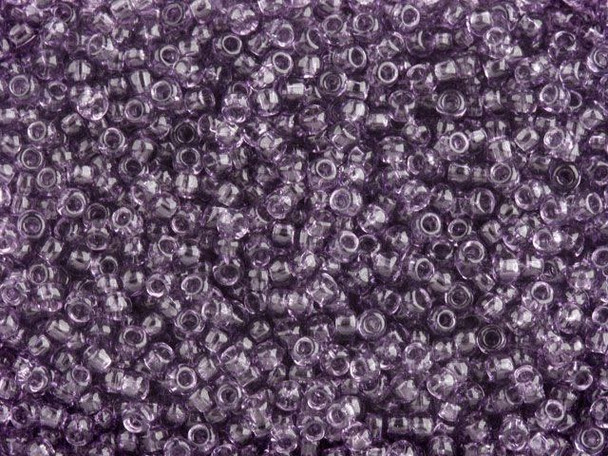 TOHO Glass Seed Bead, Size 11, 2.1mm, Transparent Sugar Plum (Tube)