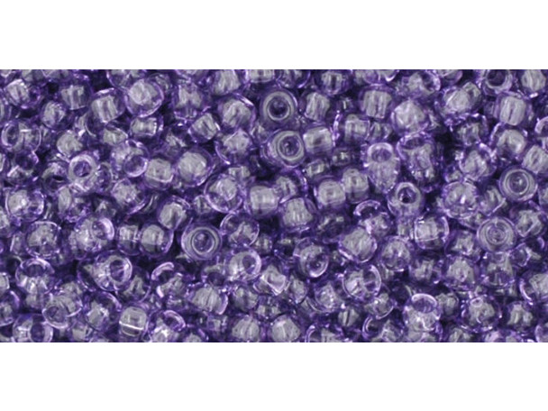 TOHO Glass Seed Bead, Size 11, 2.1mm, Transparent Sugar Plum (Tube)