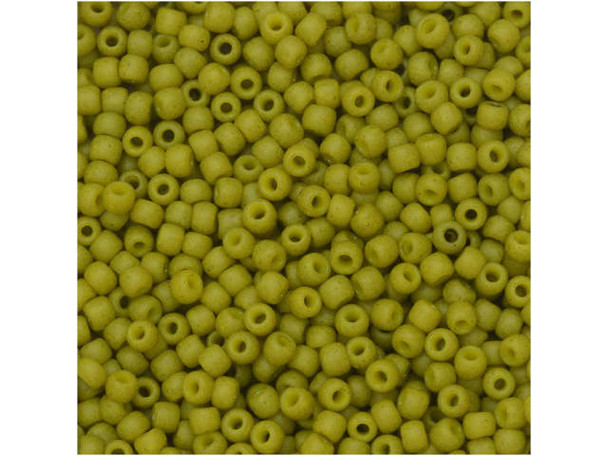 TOHO Glass Seed Bead, Size 11, 2.1mm, Semi Glazed - Lemongrass (Tube)