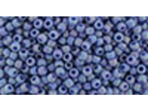 TOHO Glass Seed Bead, Size 11, 2.1mm, Semi Glazed Rainbow - Soft Blue (Tube)