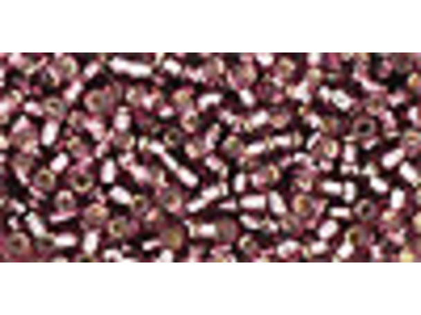 TOHO Glass Seed Bead, Size 11, 2.1mm, Silver-Lined Med Amethyst (Tube)