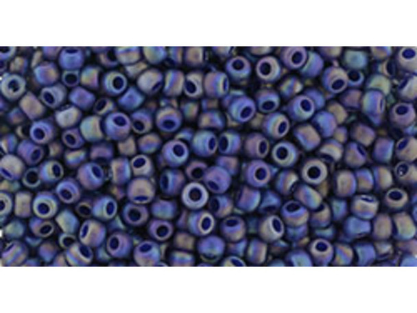 TOHO Glass Seed Bead, Size 11, 2.1mm, Semi Glazed Rainbow - Navy Blue (Tube)
