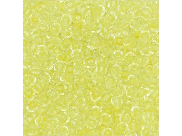 TOHO Glass Seed Bead, Size 11, 2.1mm, Glow In The Dark - Crystal/Bright Blue (Tube)