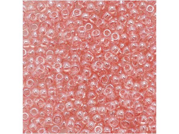 TOHO Glass Seed Bead, Size 11, 2.1mm, Transparent-Lustered Rose (Tube)