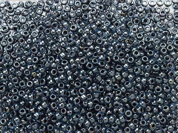 TOHO Glass Seed Bead, Size 11, 2.1mm, Inside-Color/Transparent-Luster - Navy Blue (Tube)