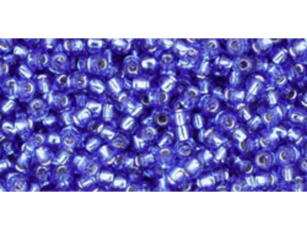 TOHO Glass Seed Bead, Size 11, 2.1mm, Silver-Lined Sapphire (Tube)