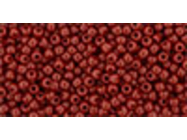 TOHO Glass Seed Bead, Size 11, 2.1mm, Opaque Pepper Red (Tube)