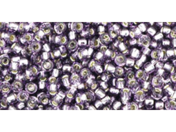 TOHO Glass Seed Bead, Size 11, 2.1mm, Silver-Lined Tanzanite (Tube)