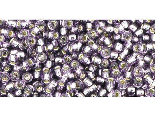 TOHO Glass Seed Bead, Size 11, 2.1mm, Silver-Lined Tanzanite (Tube)