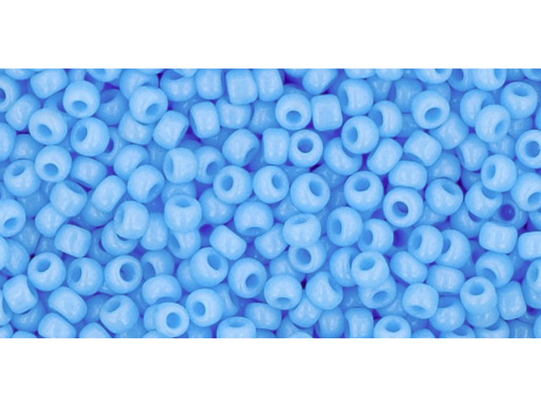 TOHO Glass Seed Bead, Size 11, 2.1mm, Opaque Blue Turquoise (Tube)