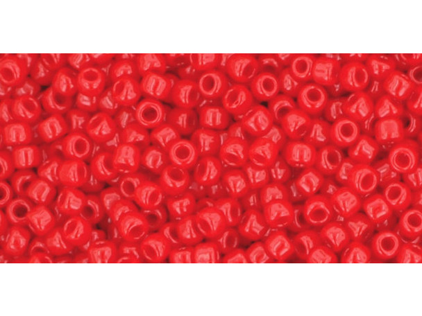 TOHO Glass Seed Bead, Size 11, 2.1mm, Opaque Cherry (Tube)