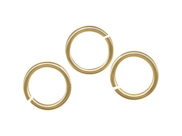 Raw Brass Jump Ring, Round, 10mm (ounce)