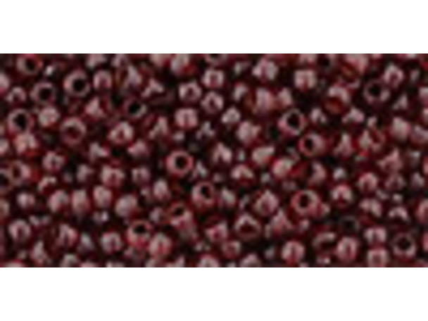 TOHO Glass Seed Bead, Size 11, 2.1mm, Transparent Garnet (Tube)