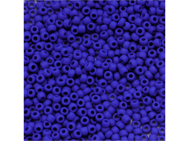 TOHO Glass Seed Bead, Size 11, 2.1mm, Opaque-Frosted Navy Blue (Tube)