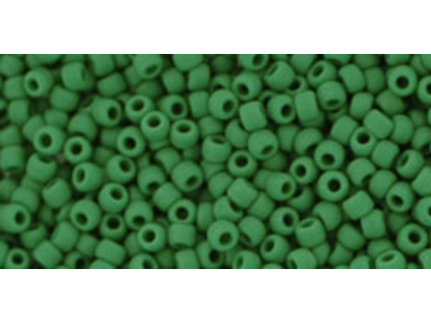 TOHO Glass Seed Bead, Size 11, 2.1mm, Opaque-Frosted Pine Green (Tube) TOHO Glass Seed Bead, Size 11, 2.1mm, Opaque-Frosted Pine Green (Tube)