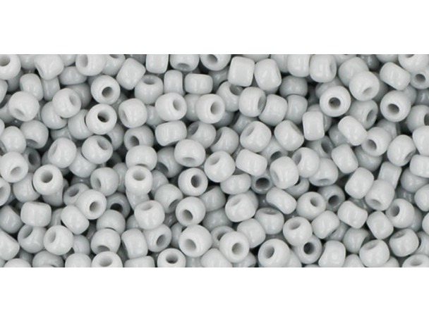 TOHO Glass Seed Bead, Size 11, 2.1mm, Opaque Gray (Tube)