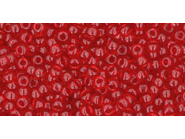 TOHO Glass Seed Bead, Size 11, 2.1mm, Transparent Ruby (Tube) TOHO Glass Seed Bead, Size 11, 2.1mm, Transparent Ruby (Tube)