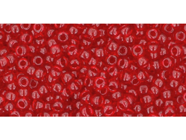 TOHO Glass Seed Bead, Size 11, 2.1mm, Transparent Ruby (Tube) TOHO Glass Seed Bead, Size 11, 2.1mm, Transparent Ruby (Tube)