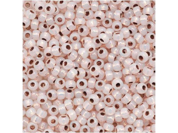 TOHO Glass Seed Bead, Size 11, 2.1mm, Copper-Lined Alabaster (Tube)