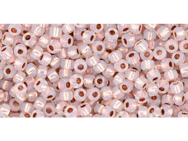 TOHO Glass Seed Bead, Size 11, 2.1mm, Copper-Lined Alabaster (Tube)