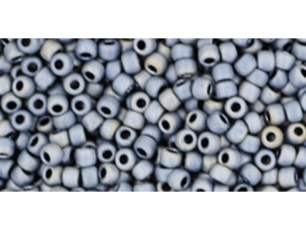 TOHO Glass Seed Bead, Size 11, 2.1mm, Matte-Color Gun Metal (Tube)