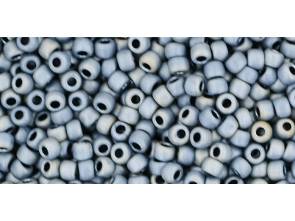 TOHO Glass Seed Bead, Size 11, 2.1mm, Matte-Color Gun Metal (Tube)