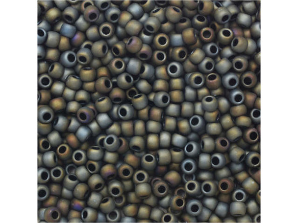 TOHO Glass Seed Bead, Size 11, 2.1mm, Matte-Color Iris - Gray (Tube) TOHO Glass Seed Bead, Size 11, 2.1mm, Matte-Color Iris - Gray (Tube)