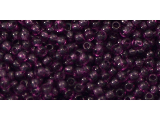 TOHO Glass Seed Bead, Size 11, 2.1mm, Transparent Med Amethyst (Tube) TOHO Glass Seed Bead, Size 11, 2.1mm, Transparent Med Amethyst (Tube)