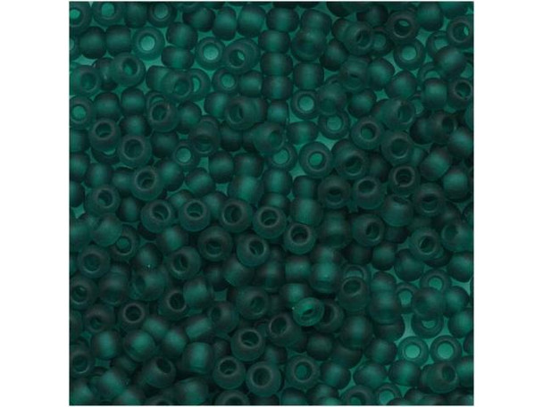 TOHO Glass Seed Bead, Size 11, 2.1mm, Transparent-Frosted Teal (Tube)